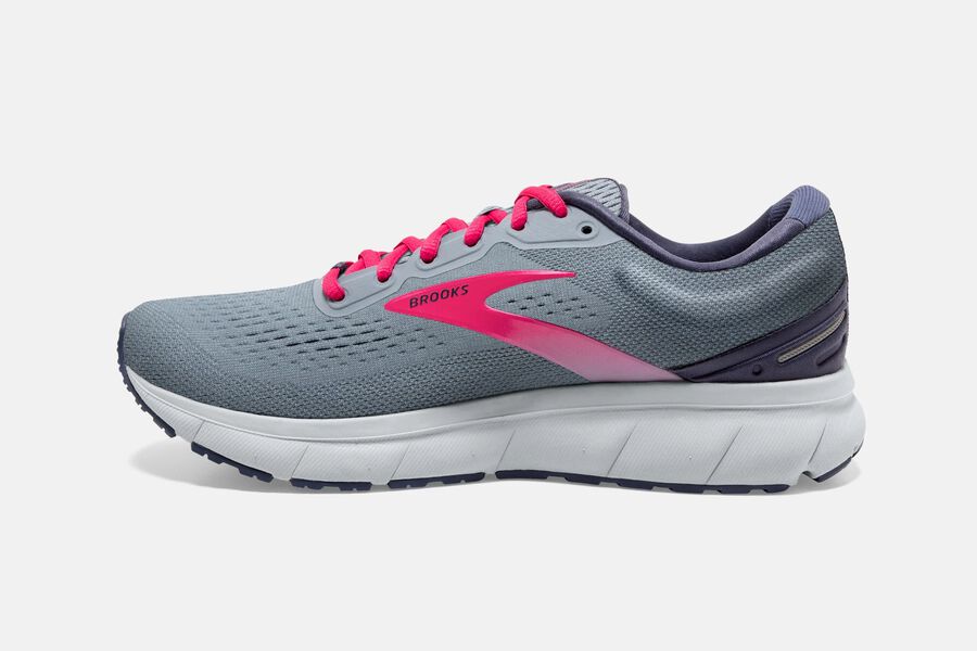 Brooks Trace Road Running Shoes Womens - Grey/Pink - QGZKR-6497